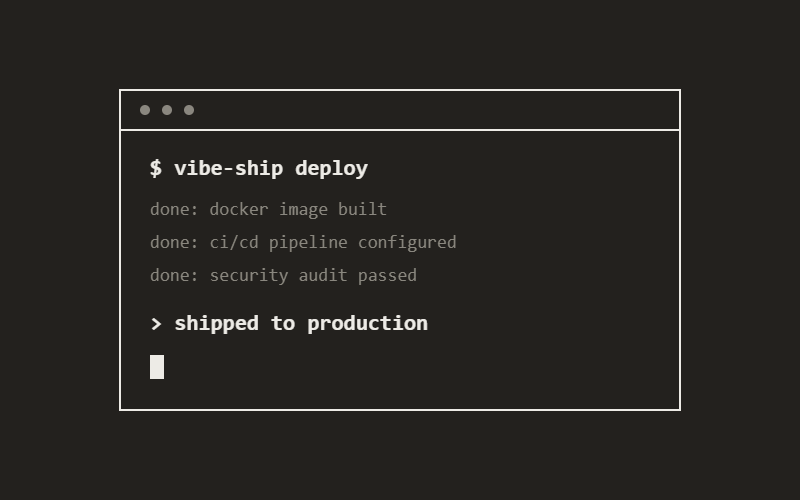 vibe-ship, an open source deployment skill for Claude Code